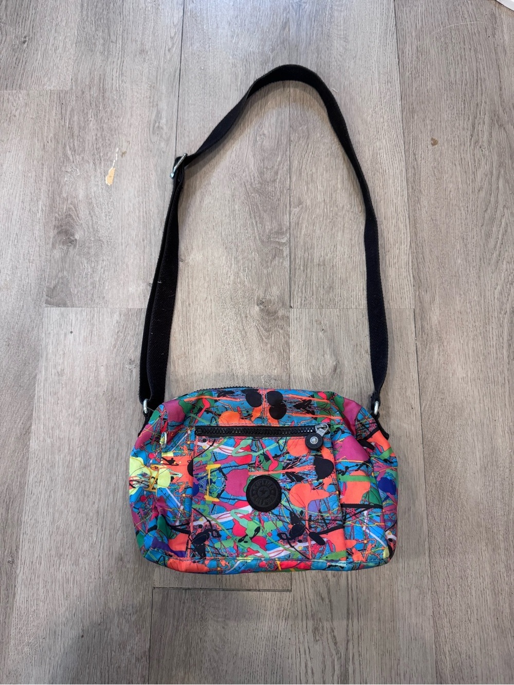 Kipling Women's Wes Crossbody Bag Nylon Party Art Print Adjustable Strap Pockets